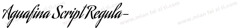 Aguafina Script Regula字体转换